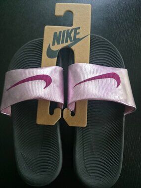 Nike Women Slides Size 8 Pink Mauve Slip On Sandals New With Tags